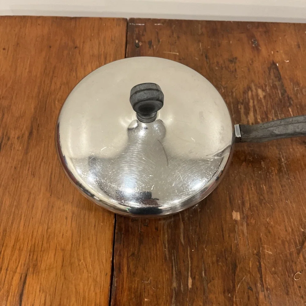 Vtg Farberware Aluminum Clad Stainless Steel Cookware Set Pot Pan With Lid 7